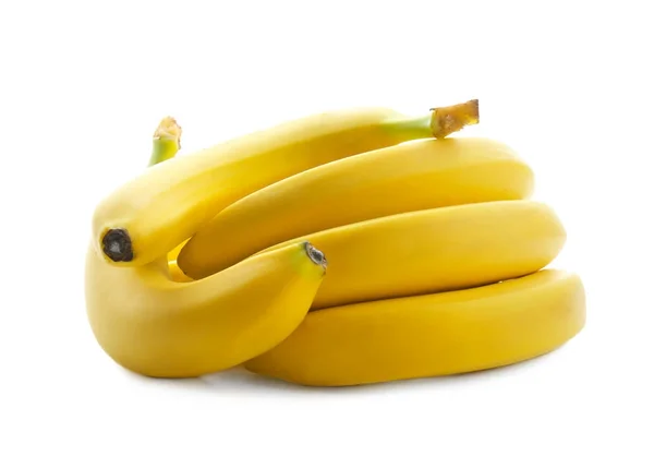 Ripe bananas on white background — Stock Photo, Image
