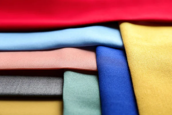 Colorful Fabric Samples Closeup — Stock Photo, Image