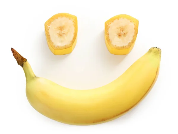 Smile Made Bananas White Background — Stock Photo, Image