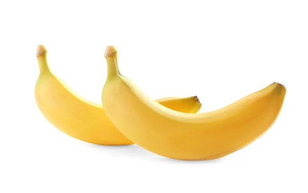 Reife Bananen Auf Weißem Hintergrund — Stockfoto