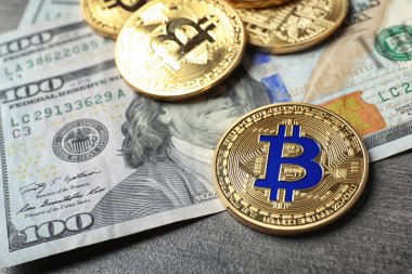 Para masada ile altın bitcoins