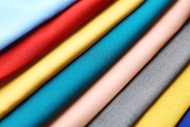 Renkli kumaş örnekleri, portre