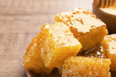 Tablo, closeup taze peteğin plakalı