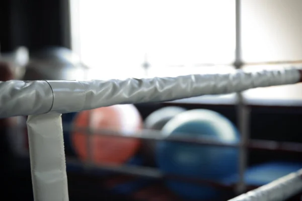 Ropes Boxing Ring Gym Closeup — Stock Photo, Image