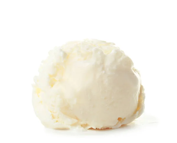 Bola de sorvete no fundo branco — Fotografia de Stock
