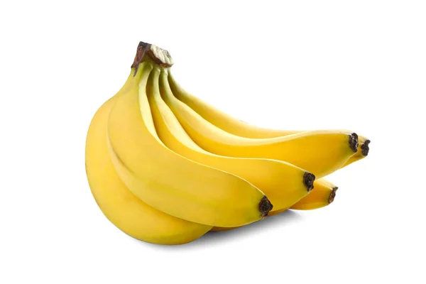 Bananas Maduras Sobre Fundo Branco — Fotografia de Stock