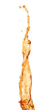 Cola splash beyaz zemin üzerine