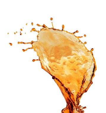 Cola splash beyaz zemin üzerine
