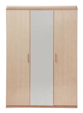 Beyaz arka planı yansıtmadaki ile modern dolap