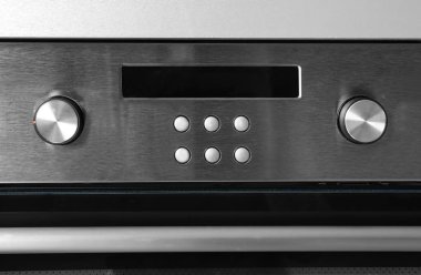 Kontrol düğmeleri, closeup ile yeni elektrikli fırın