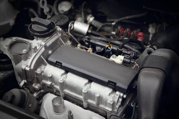 Närbild Bild Bilmotor Auto Mekaniker Service — Stockfoto