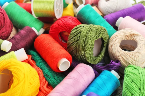 Many Colorful Threads Closeup — Stock Photo, Image