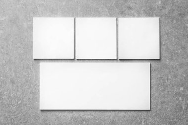 Boş kart gri arka plan üzerinde. Tasarım için alay