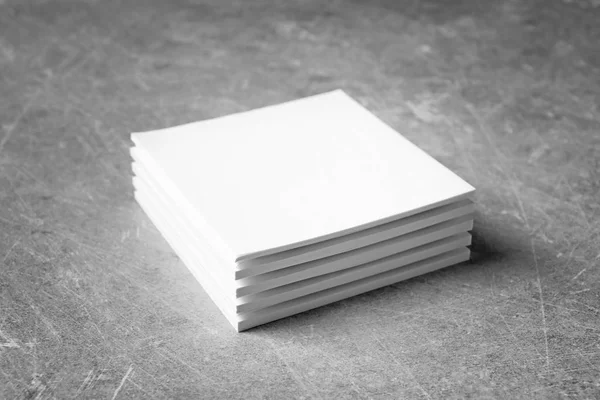 Blank Sheets Paper Grey Background Mock Design — Stock Photo, Image