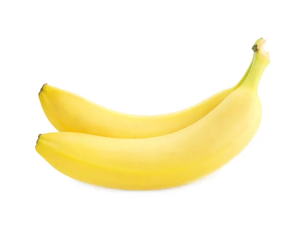 Leckere Reife Bananen Auf Weißem Hintergrund — Stockfoto