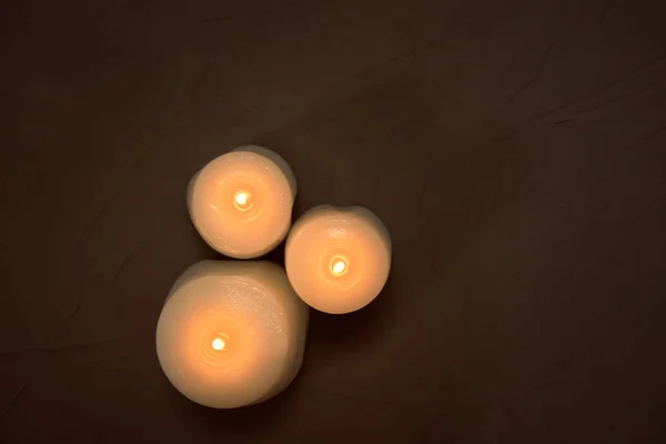 Спалювання Свічок Текстурованому Фоні — стокове фото