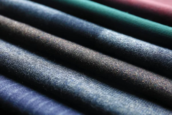 Colorful Fabric Samples Closeup — Stock Photo, Image