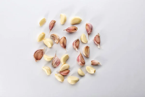 Garlic Cloves White Background — Stock Photo, Image