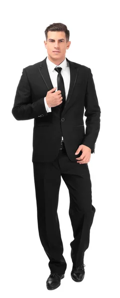 Homem bonito em terno elegante — Fotografia de Stock