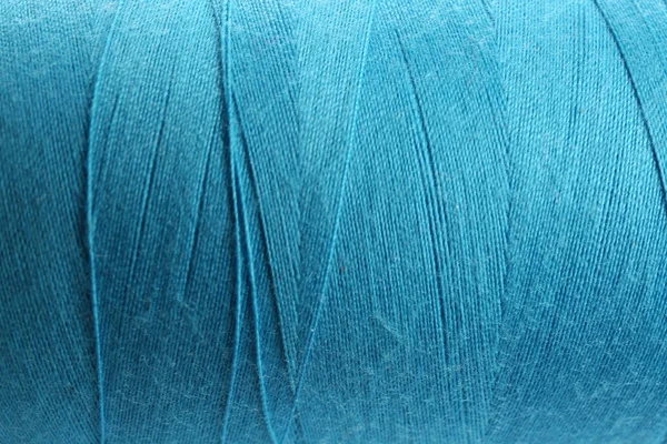 Blue Thread Bobbin Closeup — Stock Photo, Image