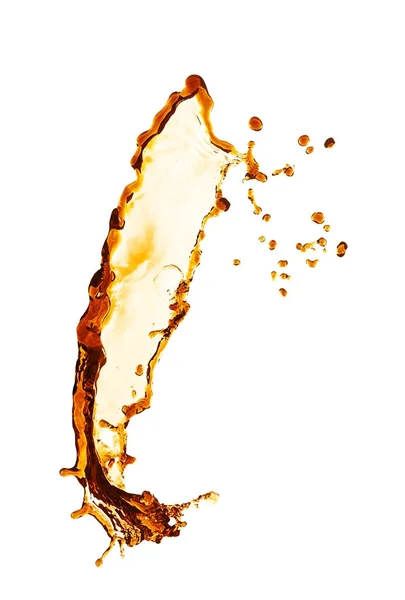 Cola splash biały — Zdjęcie stockowe