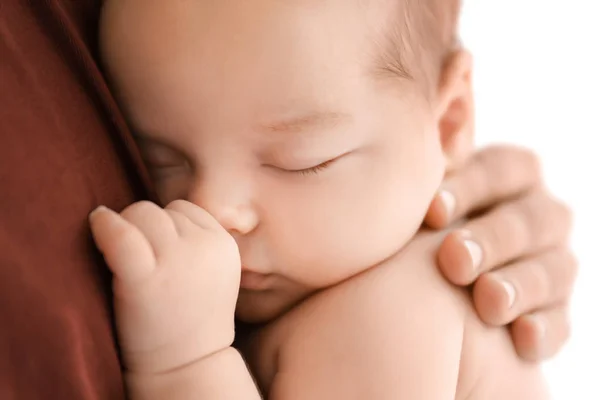 Padre con bambino carino a casa, primo piano — Foto Stock