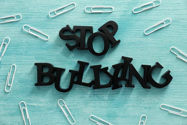 Text Stop Bullying Color Background — Stock Photo, Image