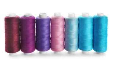 Beyaz arka planda, üstten görünüm çok renkli konuları