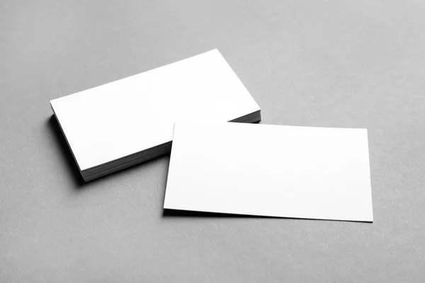 Mock Business Cards Grey Background — Stock Photo, Image