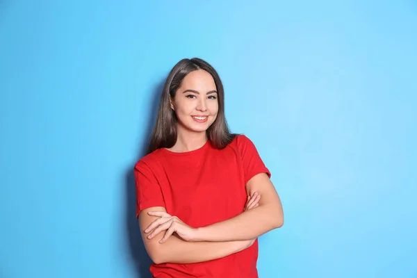 Hermosa mujer sonriente — Foto de Stock