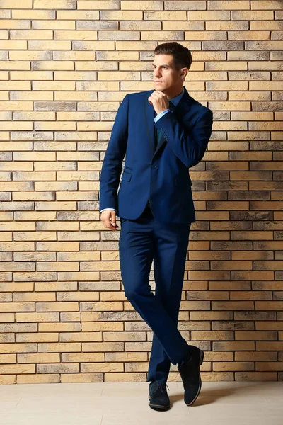 Handsome man in elegant suit