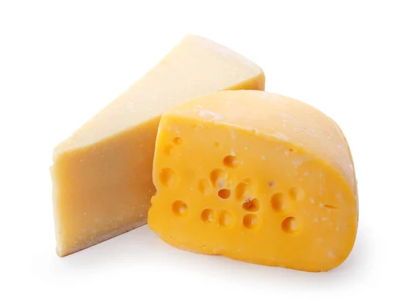 Вкусный сыр на белом — стоковое фото