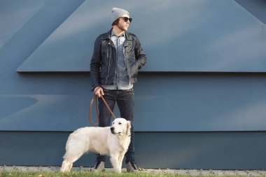 köpek ile genç yenilikçi 
