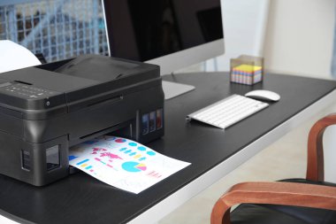 Office, closeup diyagramları belge yazdırma