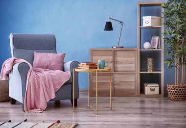 Zarif salon iç rahat koltuk ile