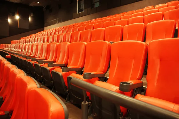 Lege Cinema Met Comfortabele Stoelen — Stockfoto