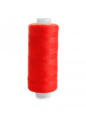 Beyaz arkaplanda dikiş ipliği