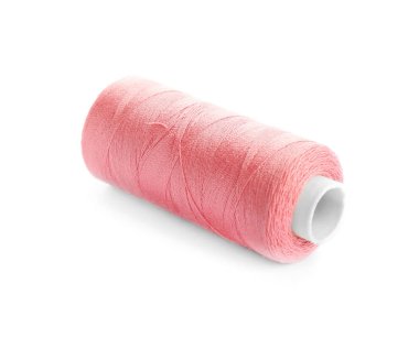 Beyaz arkaplanda dikiş ipliği