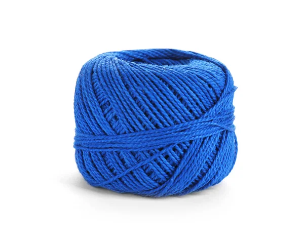 白い背景上にかぎ針編みの色の糸 — ストック写真