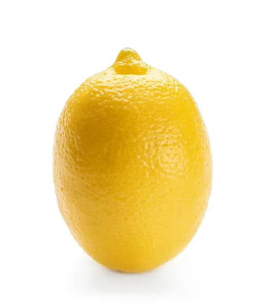 Fresh Ripe Lemon White Background — Stock Photo, Image