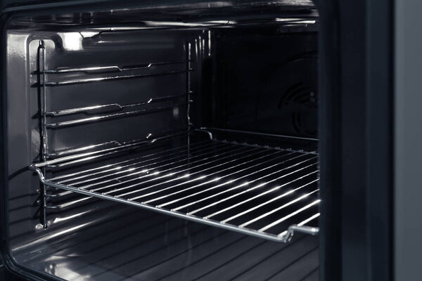 Modern empty oven, closeup