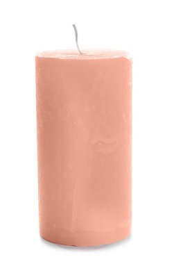 Beyaz arka plan üzerinde renkli mum