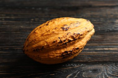 Tahta zemin üzerinde kakao kabuğu