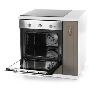 Elektrikli fırın beyaz zemin üzerine