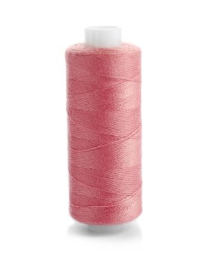 Beyaz arkaplanda dikiş ipliği