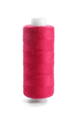 Beyaz arkaplanda dikiş ipliği