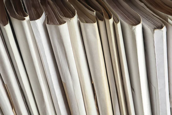 Old Cardboard Folders Documents Archive Closeup — Stock Photo, Image