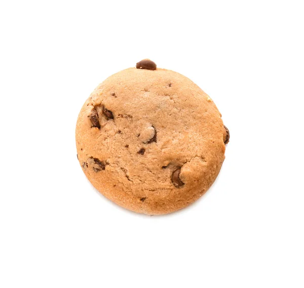 Delicious Oatmeal Cookie Chocolate Chips White Background — Stock Photo, Image