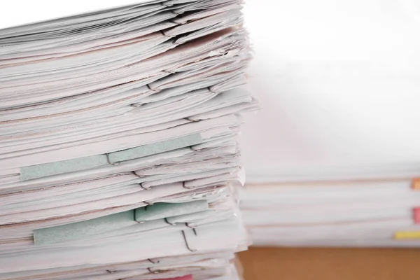 Stack Old Paper Documents Archive Closeup — Stock Photo, Image