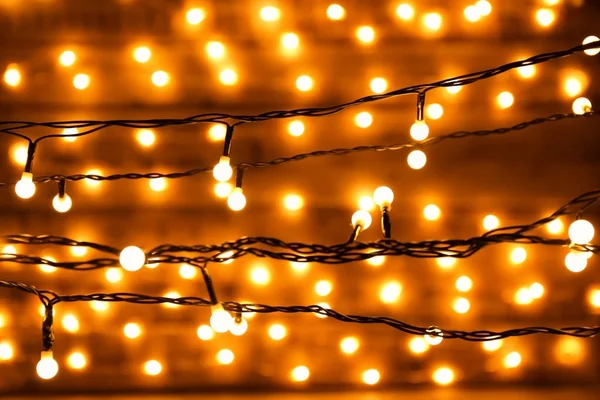 Blurred Christmas Lights Dark Background — Stock Photo, Image